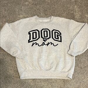 Comfort Colors Light Gray Dog Mom Sweatshirt